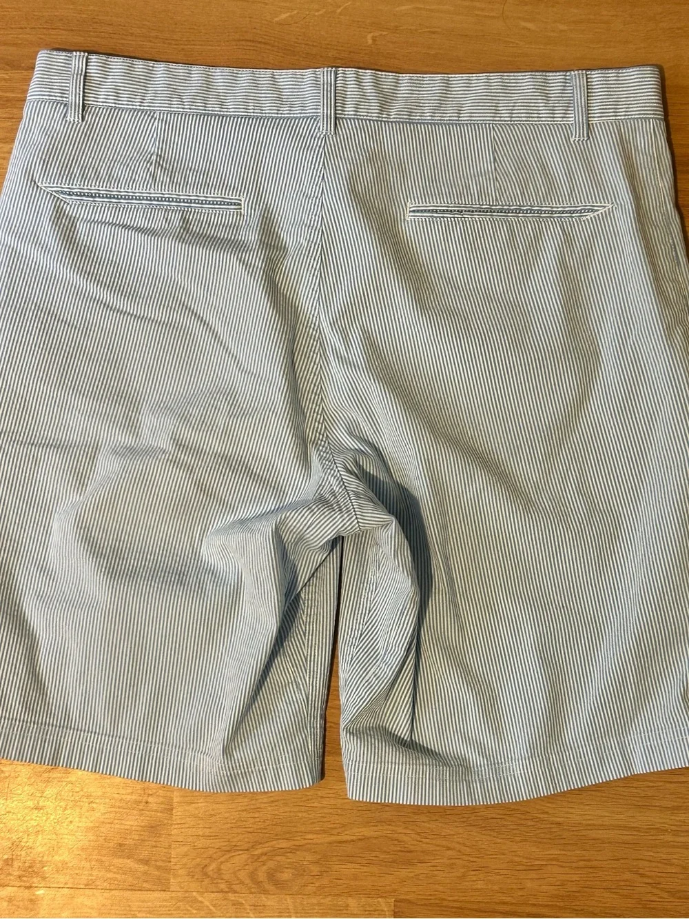 Nike Golf Modern Fit Dri-FIT Pinstripe Shorts Mens Blue White Striped Size 36